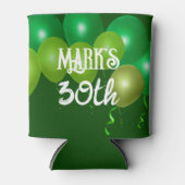 Rafraîchisseur Pour Canette Ballons verts d'anniversaire irlandais (Devant)