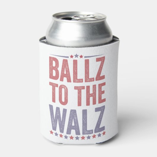 Rafraîchisseur Pour Canette Ballz aux élections Walz Harris Walz 2024 (Can devant)