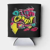 Rafraîchisseur Pour Canette bande dessinée Abstraite graffiti gronge les lèvre (Devant)