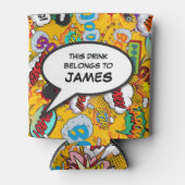 Rafraîchisseur Pour Canette Bande dessinée personnalisée drôle avec bulle de d (Devant)