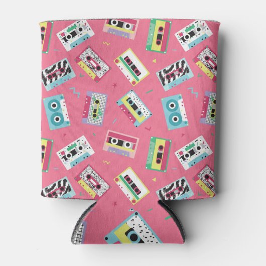 Rafraîchisseur Pour Canette Bandes audio rétro : Style des années 80. (Devant)