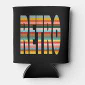 Rafraîchisseur Pour Canette Bandes de mots colorées rétro (Devant)