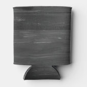 Rafraîchisseur Pour Canette Bandes de texture en bois noir (Devant)