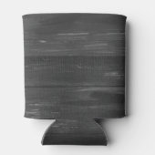 Rafraîchisseur Pour Canette Bandes de texture en bois noir (Dos)