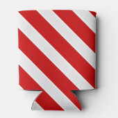 Rafraîchisseur Pour Canette Bandes diagonales blanches rouges (Dos)