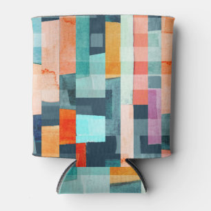 Rafraîchisseur Pour Canette Bandes géométriques multicolores, motif tendance.