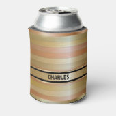 Rafraîchisseur Pour Canette Bandes Monogrammes En Cuivre Et Or (Can Dos)