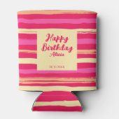 Rafraîchisseur Pour Canette Bandes Perdues Rose Peach Coloré Anniversaire (Dos)