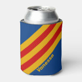 Rafraîchisseur Pour Canette Bandes rétro au coeur chaud avec nom (Can devant)