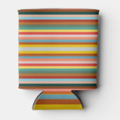 Rafraîchisseur Pour Canette Bandes rétro horizontales colorées (Devant)
