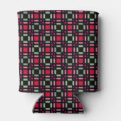 Rafraîchisseur Pour Canette Bandes rouges rouges rouges vertes géométriques (Dos)