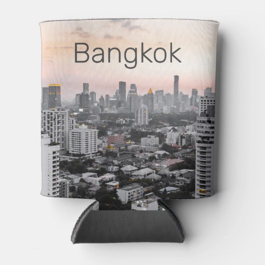 Rafraîchisseur Pour Canette Bangkok Skyline Sunset Panorama BKK Thaïlande (Devant)