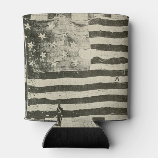 Rafraîchisseur Pour Canette Bannière étoilée : drapeau américain à l'écran (Dos)