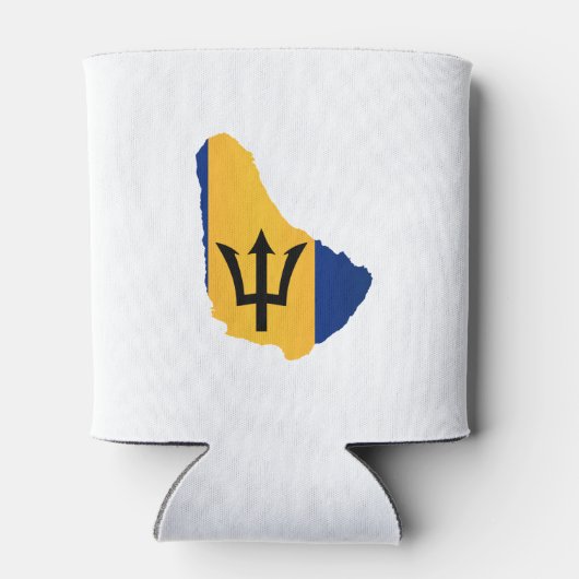 Rafraîchisseur Pour Canette Barbados Islands In Silhouette With Flag (Dos)