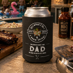 Rafraîchisseur Pour Canette Barbecue drôle de barbecue Papa Photo Fête des Pèr