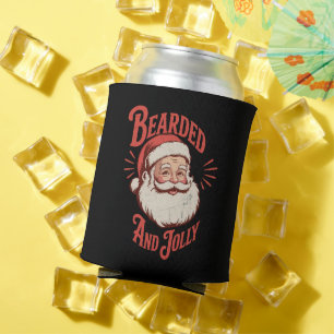 Rafraîchisseur Pour Canette Barbu et Jovial Barbe de Noël Drôle Rétro