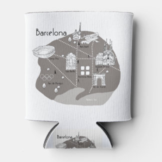 Rafraîchisseur Pour Canette Barcelona Poster gris