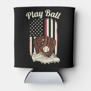 Rafraîchisseur Pour Canette Base-ball Américain Vintage Sport Patriotique Pass