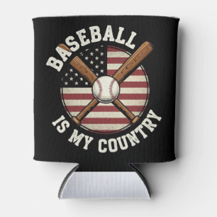 Rafraîchisseur Pour Canette Baseball Américain Vintage Sport Patriotique Loisi