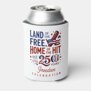 Rafraîchisseur Pour Canette Baseball Patriotique Juillet 2026   Amérique 250