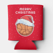 Rafraîchisseur Pour Canette Basket Ball Red Santa Hat Joyeux Noël (Dos)