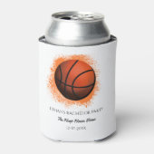 Rafraîchisseur Pour Canette Basketball anniversaire / soirée célibataire Blanc (Can devant)