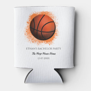 Rafraîchisseur Pour Canette Basketball anniversaire / soirée célibataire Blanc