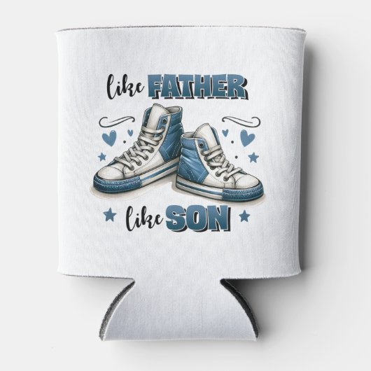 Rafraîchisseur Pour Canette Baskets Bleus Comme Père, Comme Fils (Devant)