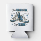 Rafraîchisseur Pour Canette Baskets Bleus Comme Père, Comme Fils (Dos)