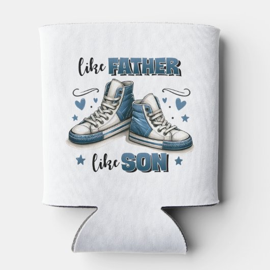 Rafraîchisseur Pour Canette Baskets Bleus Comme Père, Comme Fils (Dos)