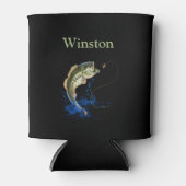 Rafraîchisseur Pour Canette Basse Poisson Frappe Pêche leurre Prénom (Devant)