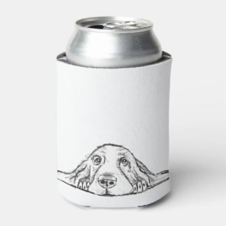 Rafraîchisseur Pour Canette basset blanc
