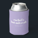 Rafraîchisseur Pour Canette Bat mitzvah de lavande violet moderne Faveur perso<br><div class="desc">Bat mitzvah de lavande violet moderne Faveur personnalisée peut refroidir</div>