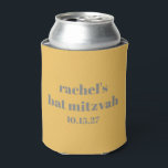 Rafraîchisseur Pour Canette Bat mitzvah personnalisé Favoriser le gris jaune<br><div class="desc">Gardez le cool de fête avec ce Bat mitzvah personnalisé élégant peut refroidir! Doté d'un design minimaliste moderne et d'une typographie audacieuse, ce pochette de boisson personnalisée est une faveur amusante et pratique pour les clients. Parfait pour les réceptions, les célébrations et les réceptions, il peut rafraîchir et ajouter une...</div>