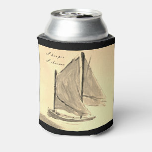 Rafraîchisseur Pour Canette Bateau à voile Sharpie Schooner - Beverage Can Coo