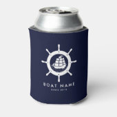 Rafraîchisseur Pour Canette Bateau bleu et blanc de la Marine (Can Dos)