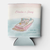 Rafraîchisseur Pour Canette Bateau juste marié pour mariage (Devant)