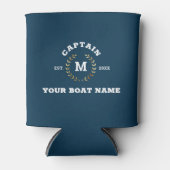 Rafraîchisseur Pour Canette Bateau sur mesure Capitaine Monogram Gold Laurel N (Devant)