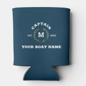 Rafraîchisseur Pour Canette Bateau sur mesure Capitaine Monogram Gold Laurel N (Dos)