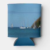 Rafraîchisseur Pour Canette Bateaux à voile dans la baie Blancs et Bleus Nauti (Devant)