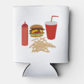 Rafraîchisseur Pour Canette BBQ Illustration BBQ de Burger Fast Food (Devant)