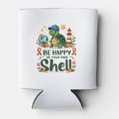 Rafraîchisseur Pour Canette Be Happy In Your Own Shell Turtle Autism Awareness (Devant)