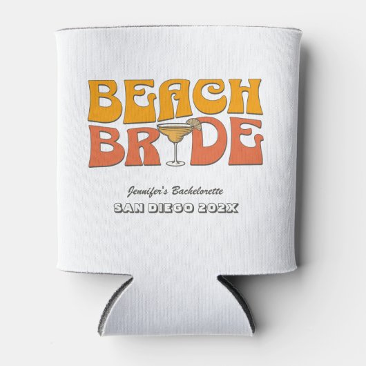 Rafraîchisseur Pour Canette Beach Bachelorette Party Retro Super Beach Bride (Devant)