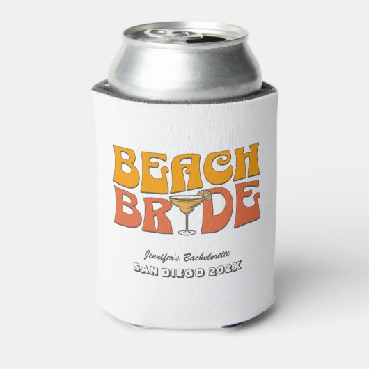 Rafraîchisseur Pour Canette Beach Bachelorette Party Retro Super Beach Bride (Can Dos)