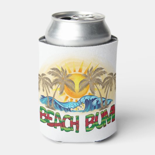 Rafraîchisseur Pour Canette Beach Bum | Watermelon, Ocean Waves et soleil trop (Can devant)