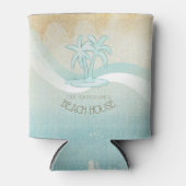 Rafraîchisseur Pour Canette Beach House Palm Trees Aqua ID623 (Devant)