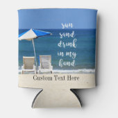 Rafraîchisseur Pour Canette Beach House Party Sun Sand Boire À La Main (Devant)