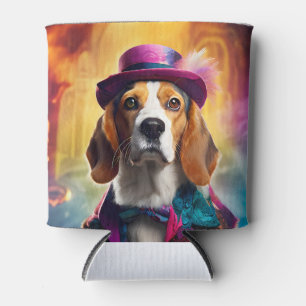 Rafraîchisseur Pour Canette Beagle en costume vibrant