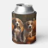 Rafraîchisseur Pour Canette Beagle Puppy Automne Citrouille de plaisir (Can devant)