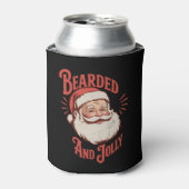 Rafraîchisseur Pour Canette Bearded and Jolly Christmas Beard Funny Retro  (Can devant)
